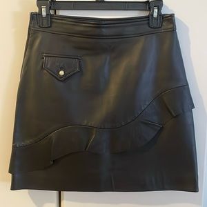 Maje leather mini skirt